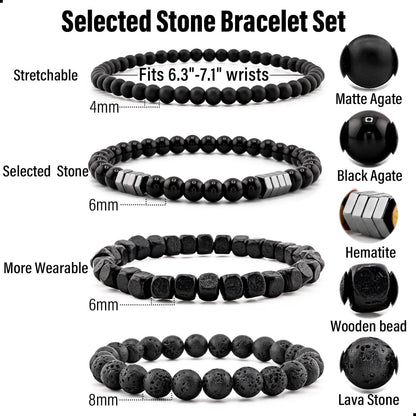 Lameybrt's 5-in-1 Natural Stone Bracelet Set: A Game-Changer for Men's Fashion