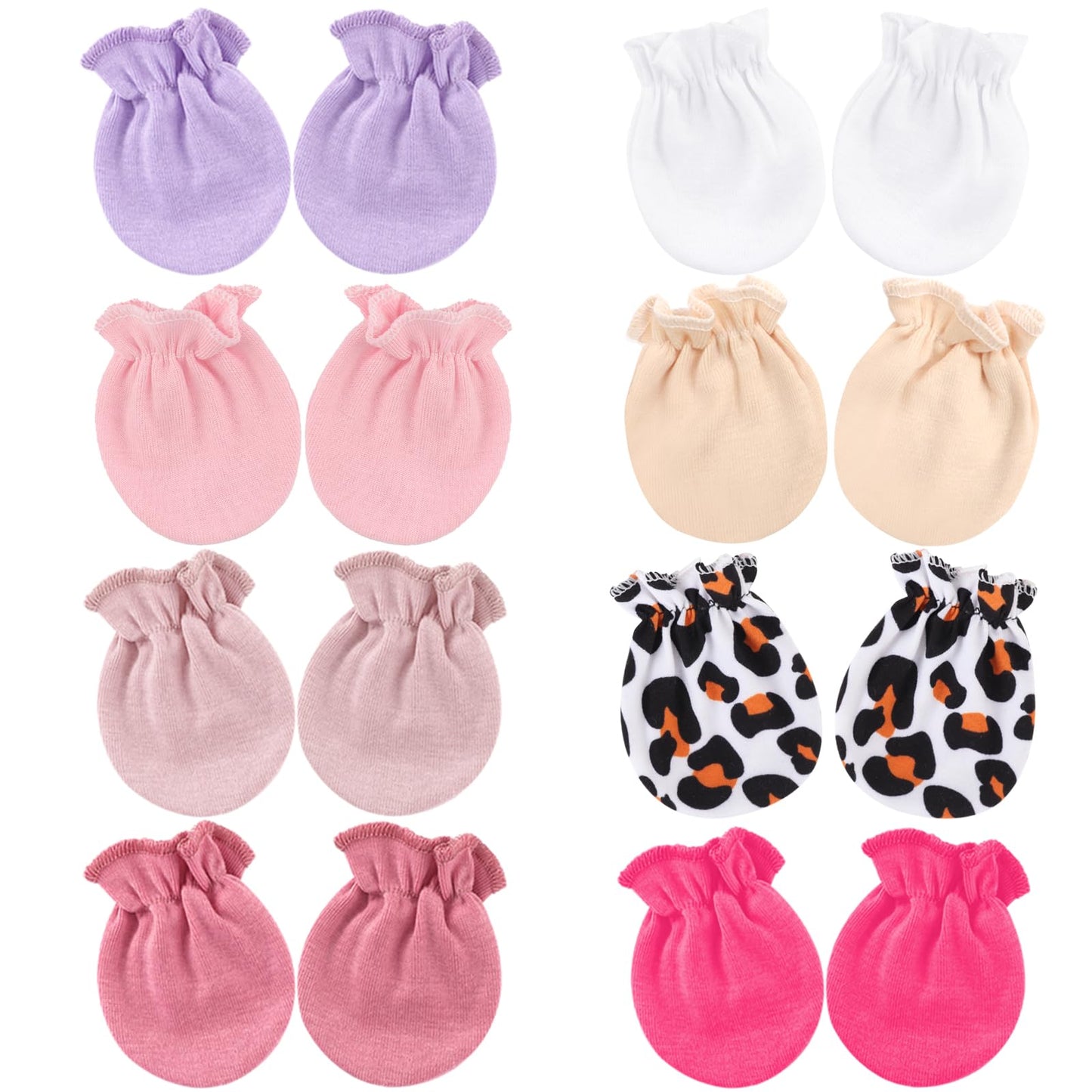 8 Pairs: Leopard + Solid Color a
