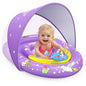 EZIGO Baby Pool Float with Canopy UPF50+ Sun Protection, Inflatable Kids Pool Floats with Ocean Animal Toys for Baby 6-36 Months, Infant Swimming Float with Adjustable Safety Seat for Boys Girls