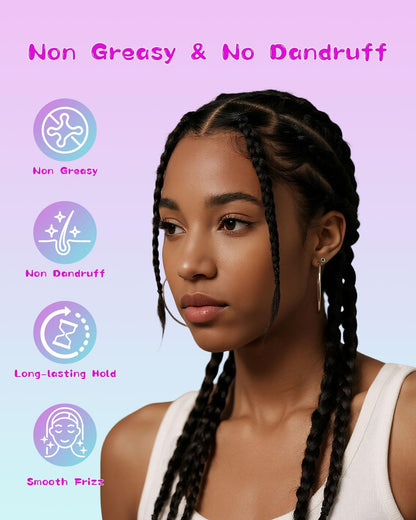 Haarbürste für Sleek-Look, Haarwachs-Stick für glatte abstehende Haare, gegen Frizz, für elegante Pferdeschwänze, Dutts – Gel, Pomade, Balsam-Stick für Frauen – Styling-Accessoires für Mädchen, Kinder