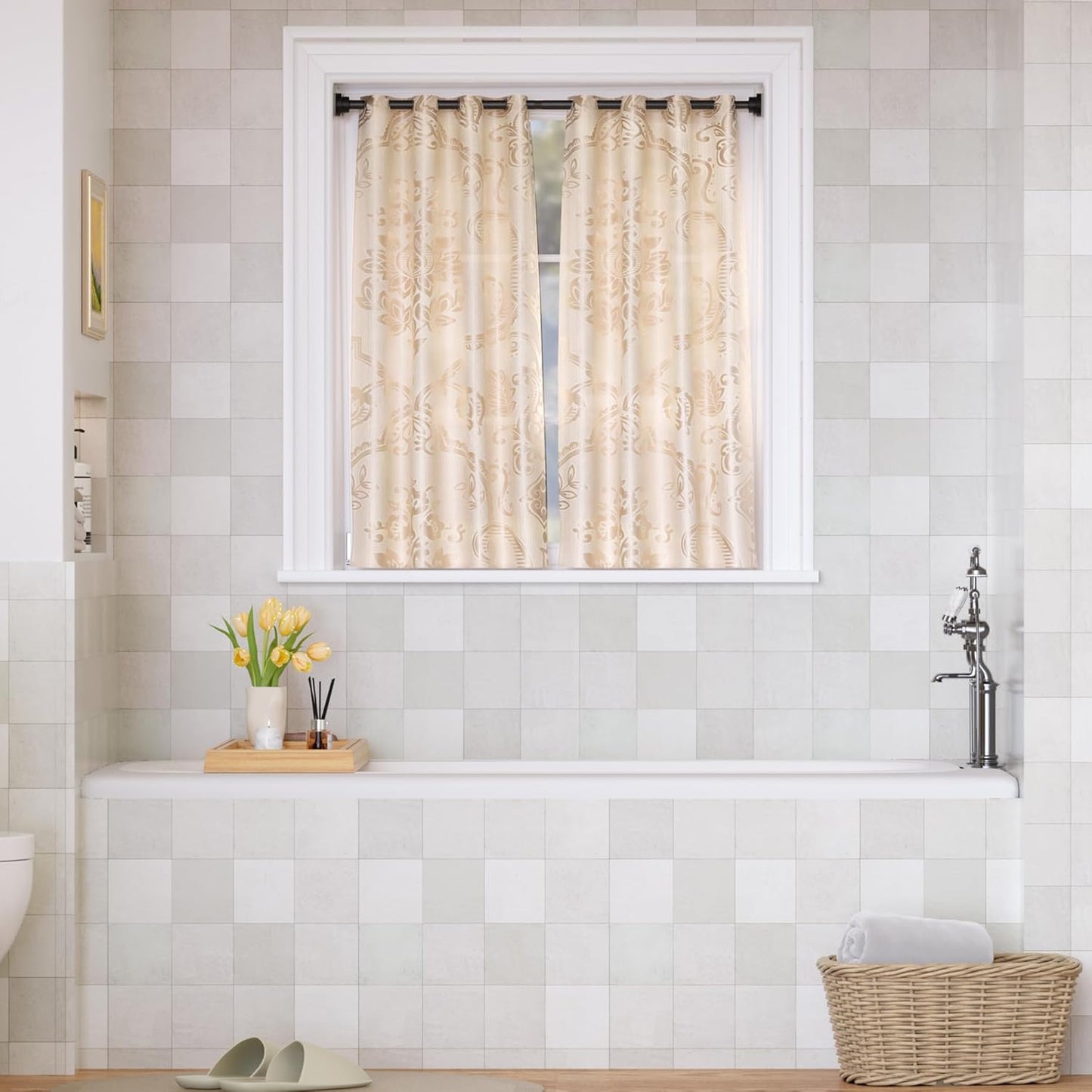 Duschvorhangstange Matt Schwarz Klemmstange 76 bis 193 cm Rostfrei Rutschfeste Federklemmstange Duschstange Ohne Bohren Edelstahl Duschstange Verwendung für Badezimmer, Schrank, Fenster, Raumteiler