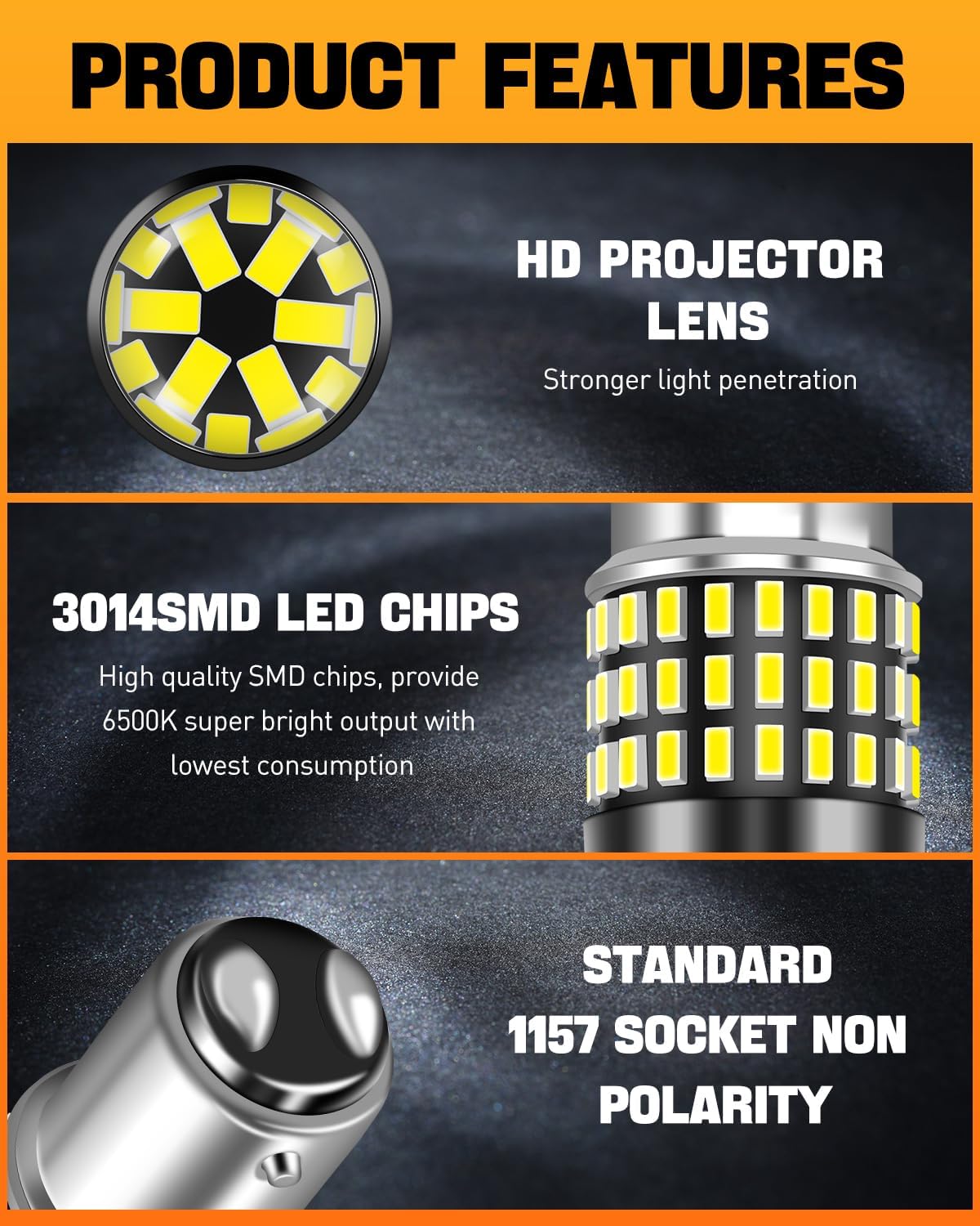 LUYED 3157 LED-Birnen Rückfahrlicht Xenon-Weiß 1800 Lumen Super Hell 78 SMD 3056 3156 3057 4157 LED-Birnen, Verwendet für Rückfahrlichter, Bremslichter, Rücklichter, Blinker, 2er-Pack