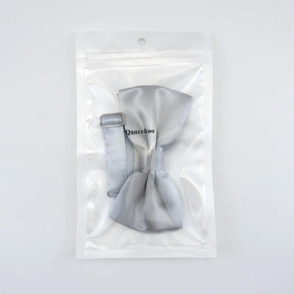 Verstellbare Herren-Fliege, einfarbig, doppelt gefaltet, vorgebunden für Dinner, Hochzeiten, Partys, Business, Bälle