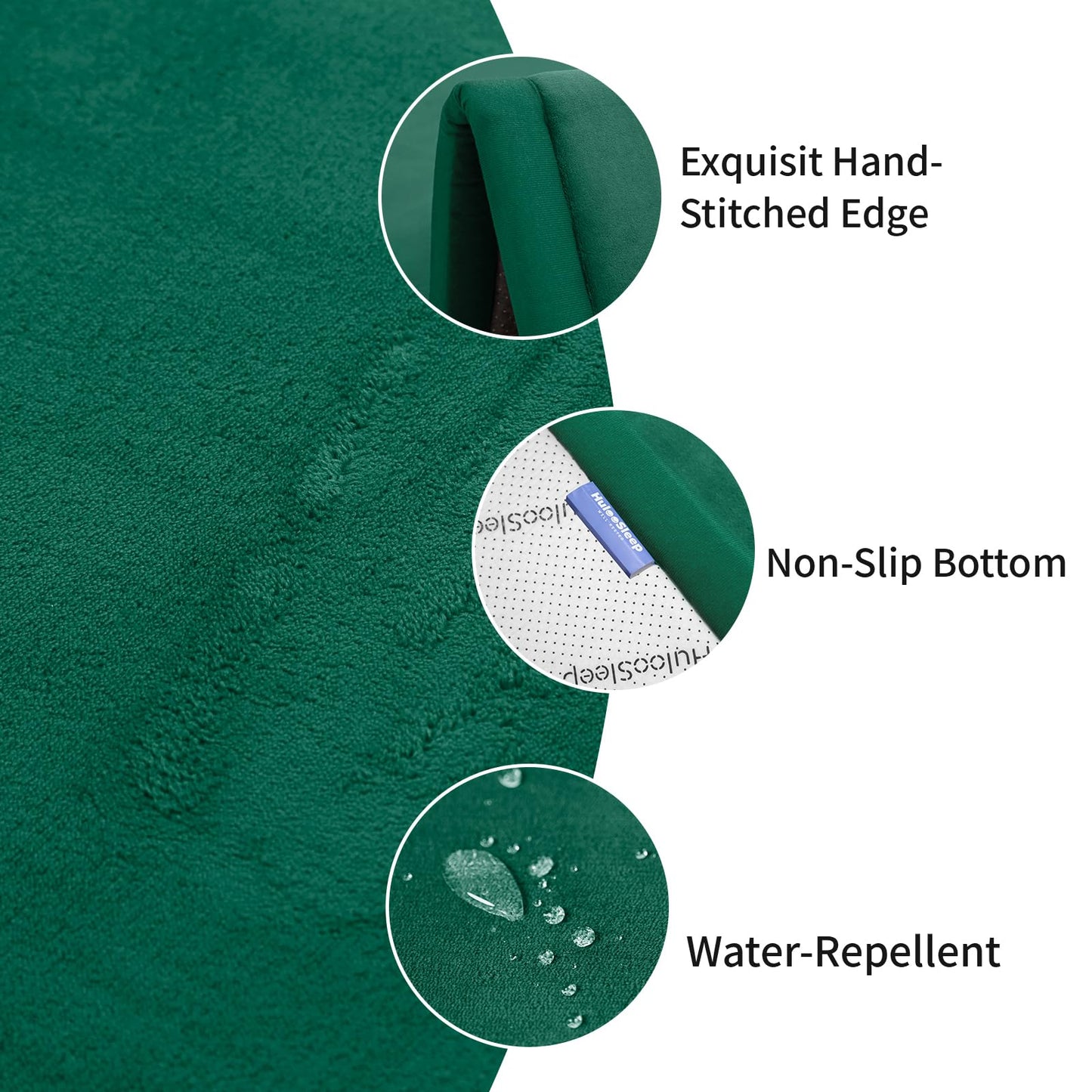 Huloo Sleep Ultra Soft Baby Spielmatte für den Boden, 3,3 cm dicke Elasti-Foam 127x127 cm Laufgittermatte für Kleinkinder, rutschfeste Rückseite, sicher zum Krabbeln und für die Bauchlage, Tatami-Stil (Dunkelgrau)