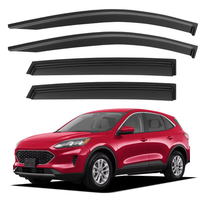 Window Visors Rain Guards for 2015-2026 Ford F150 SuperCrew & 2017-2026 F-150 Raptor F250 F350 F450 F550 Super Duty Crew Cab, Out-Channel Window Vent Deflectors Visors Shades Protectors