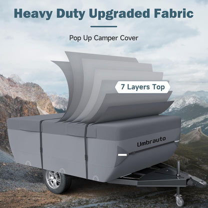 Umbrauto Class C RV Cover Fits 29-32’, Class C Motorhome Camper Cover, Heavy Duty 7 Layers Top Windproof Breathable RV Cover with 3Pcs Extra Straps, Adhesive Repair Patches, 6 Gutter Covers