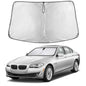 EcoNour Car Windshield Sunshade | Blocks 99% Heat & Keeps Interior Cool | Universal Fits Cars, SUVs, Trucks | Automotive Sun Screen, Visor & Car Accessories for Summer | Medium (64x32 Inches)
