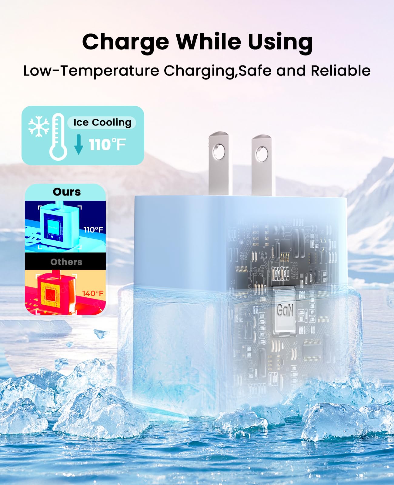iPhone Ladegerät Schnelllade-2er-Pack Typ C Wandladegerät mit 2er-Pack [1,8 m & 3 m] langem USB C auf Lightning Kabel für iPhone 14/13/12/12 Pro Max/11/Xs Max/XR/X, AirPods Pro