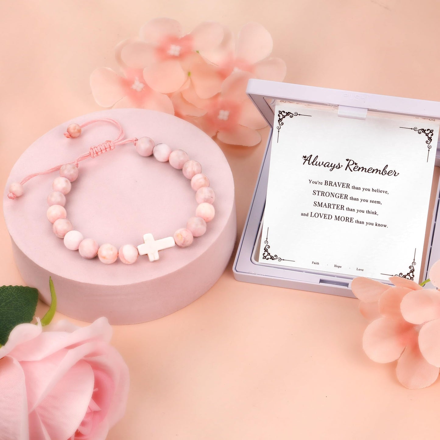 Sereney 5 Jahre altes Mädchen Geburtstagsgeschenkideen, verstellbares rosa-weißes Perlenarmband als Fünf-Jahres-5-Jahre-altes 5. Geburtstagsgeschenk für Teenager-Mädchen, Tochter, Nichte, Enkelin