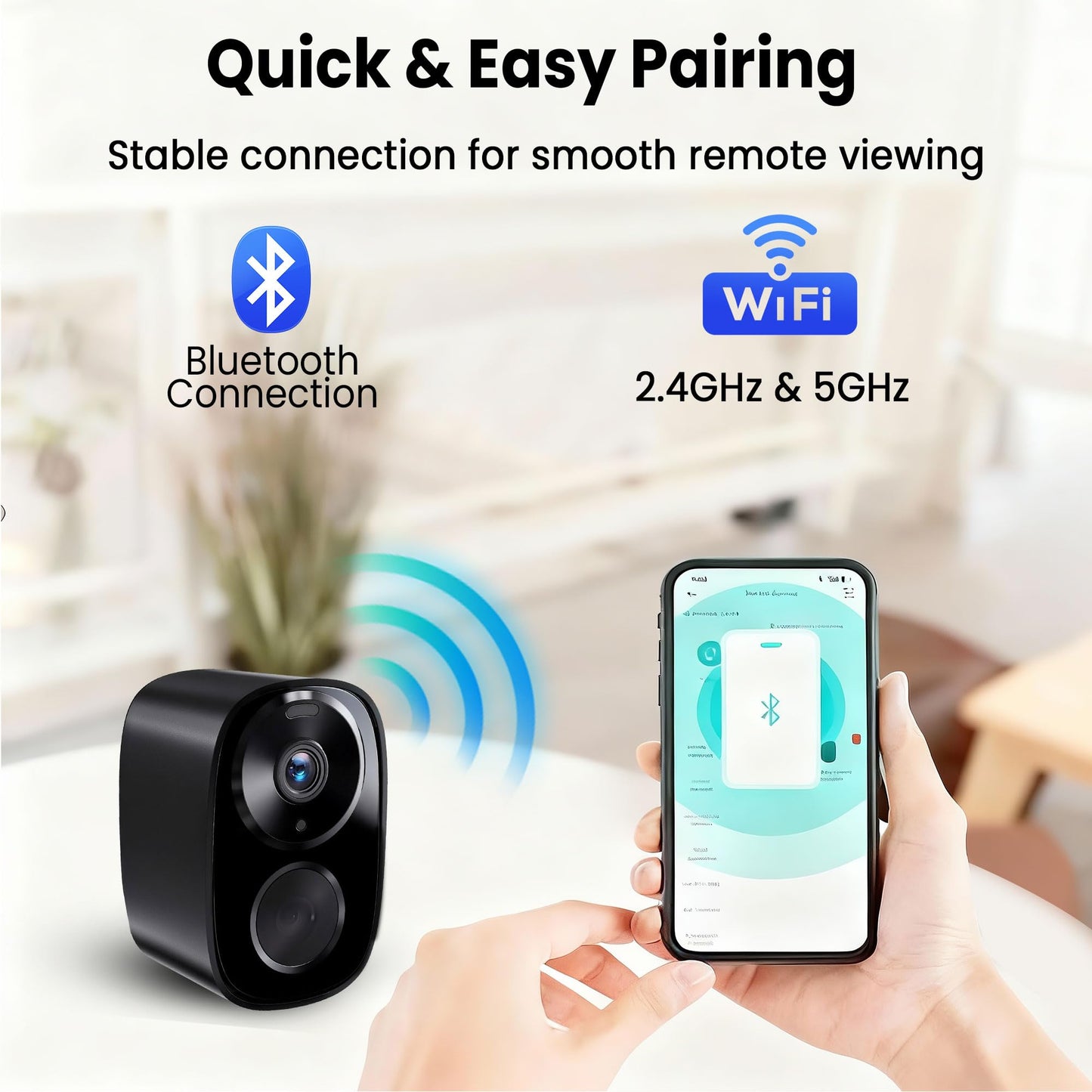 2026 Enhanced 2K UHD Security Cameras Wireless Outdoor – Free Cloud & SD Storage, Dual-Band WiFi 2.4G/5G, Full-Color Night Vision, 6-Month Battery, Motion Alerts, IP66 Weatherproof, 2-Way Talk