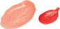 Creative Co-Op 2-Piece Stoneware Cabbage Shaped Plates, Red and Pink