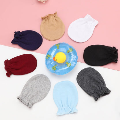 BQUBO Baby Fäustlinge Kratzschutz Handschuhe aus Baumwolle mit elastischem Bündchen Hypoallergen für Neugeborene und Babys von 0-6 Monaten Jungen und Mädchen