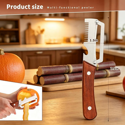 NEW Premium Vegetable Peeler with Wooden Handle and Bottle Opener
