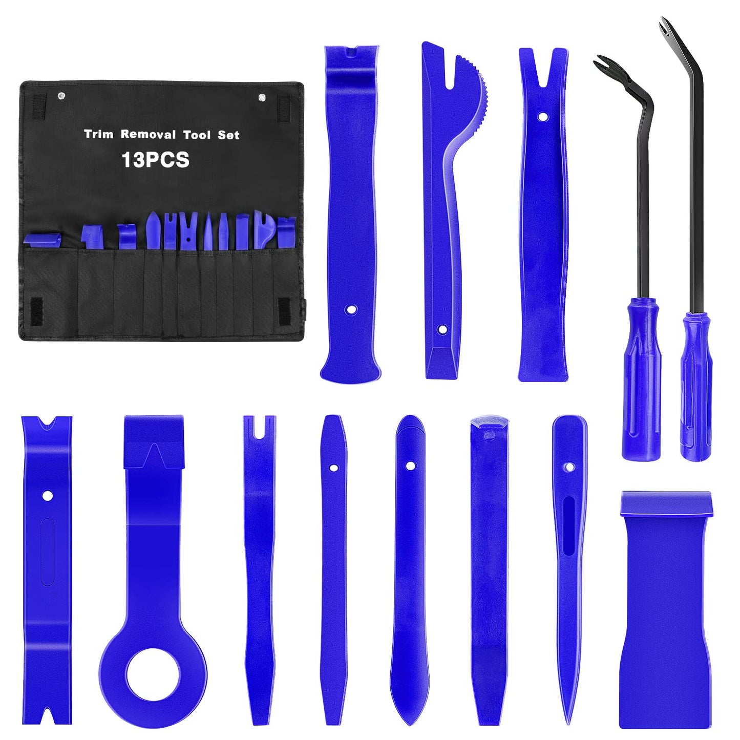 GOOACC 5PCS Auto Trim Removal Tool Kit No-Scratch Pry Tool Kit for Car Door Clip Panel & Audio Dashboard Dismantle -5PCS