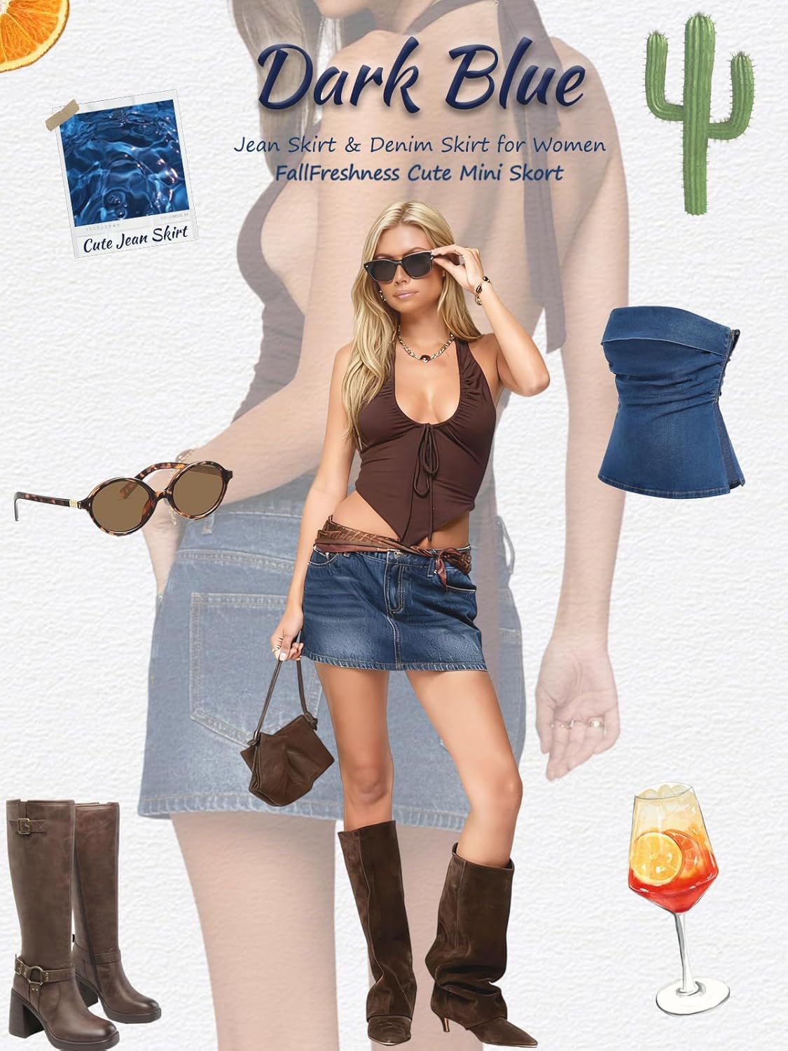 Danysu Dehnbare Mini Skorts Mid Waist Rock mit Shorts Seitenschlitz 2025 Sport Alltag Ausgeh-Outfits