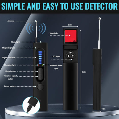 Hidden Camera Detectors, Anti-Spy Camera Finder Detector, Bug Detector, GPS Hidden Camera Detectors, Tracking Device Detectors, Camera Detector for Hotels, Home, Airbnb, Office (X13)