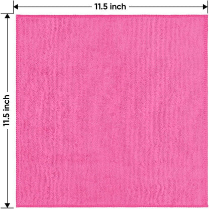 HOMEXCEL Mikrofasertuch 12er-Pack, 31,75 x 31,75 cm Mikrofasertücher für Autos, ultra-saugfähiges Autowaschtuch, fusselfreie, streifenfreie Reinigungstücher für Auto, Küche und Fenster (Grau)