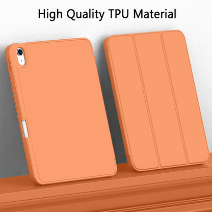 iMieet Case for iPad (A16)/iPad 10th Generation [11-Inch 2025/10.9 Inch 2022], Trifold Stand Smart Cover with Pencil Holder and Soft TPU Back, Supports Touch ID(Black)