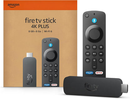 Amazon Fire TV Stick 4K Plus (newest model), streaming device, hundreds of thousands of movies and TV episodes, supports Wi-Fi 6, watch free & live TV, Designed for Alexa+
