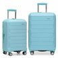 Traveler's Choice Pagosa Hardshell Expandable Luggage with Spinner Wheels, Slate Blue, 3-Piece Set (22/27/30)