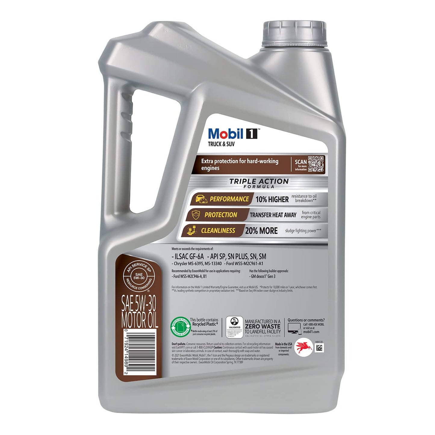 Mobil 1 Advanced Fuel Economy Full Synthetic Motor Oil 0W-20, 5 Quart