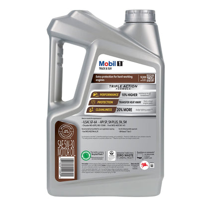 Mobil 1 Advanced Fuel Economy Full Synthetic Motor Oil 0W-20, 5 Quart