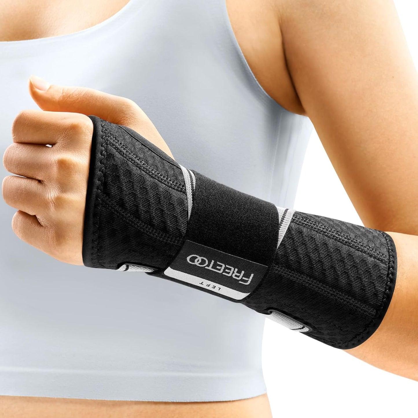 S/M(Wrist Size:13-20CM)Left Hand-black/Light Gray
