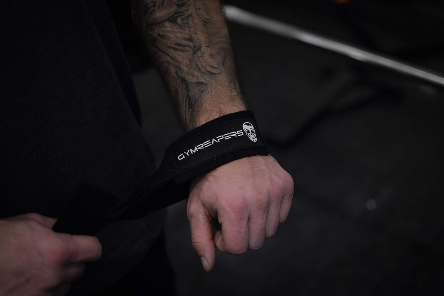 Gymreapers Hebe-Handgelenkbandagen für Gewichtheben, Bodybuilding, Powerlifting, Krafttraining und Kreuzheben – gepolstertes Neopren mit 45,7 cm Baumwolle