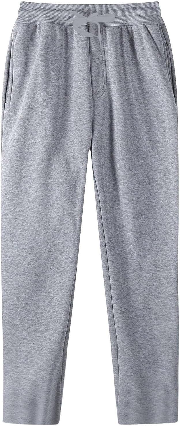 Baggy Jogginghose Herren Weites Bein Lässig Fleece Jogger Lounge Gym Athletische Sweathose mit Kordelzug und Taschen