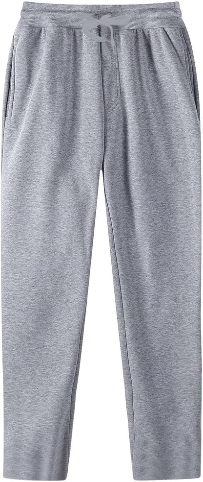 Baggy Jogginghose Herren Weites Bein Lässig Fleece Jogger Lounge Gym Athletische Sweathose mit Kordelzug und Taschen