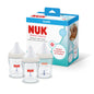 NUK Perfect Match Glass Natural + Anti-Colic Bottle, 8 oz. Glass Baby Bottles with SafeTemp Temperature Indicator, Newborn Essentials, 3-Pack