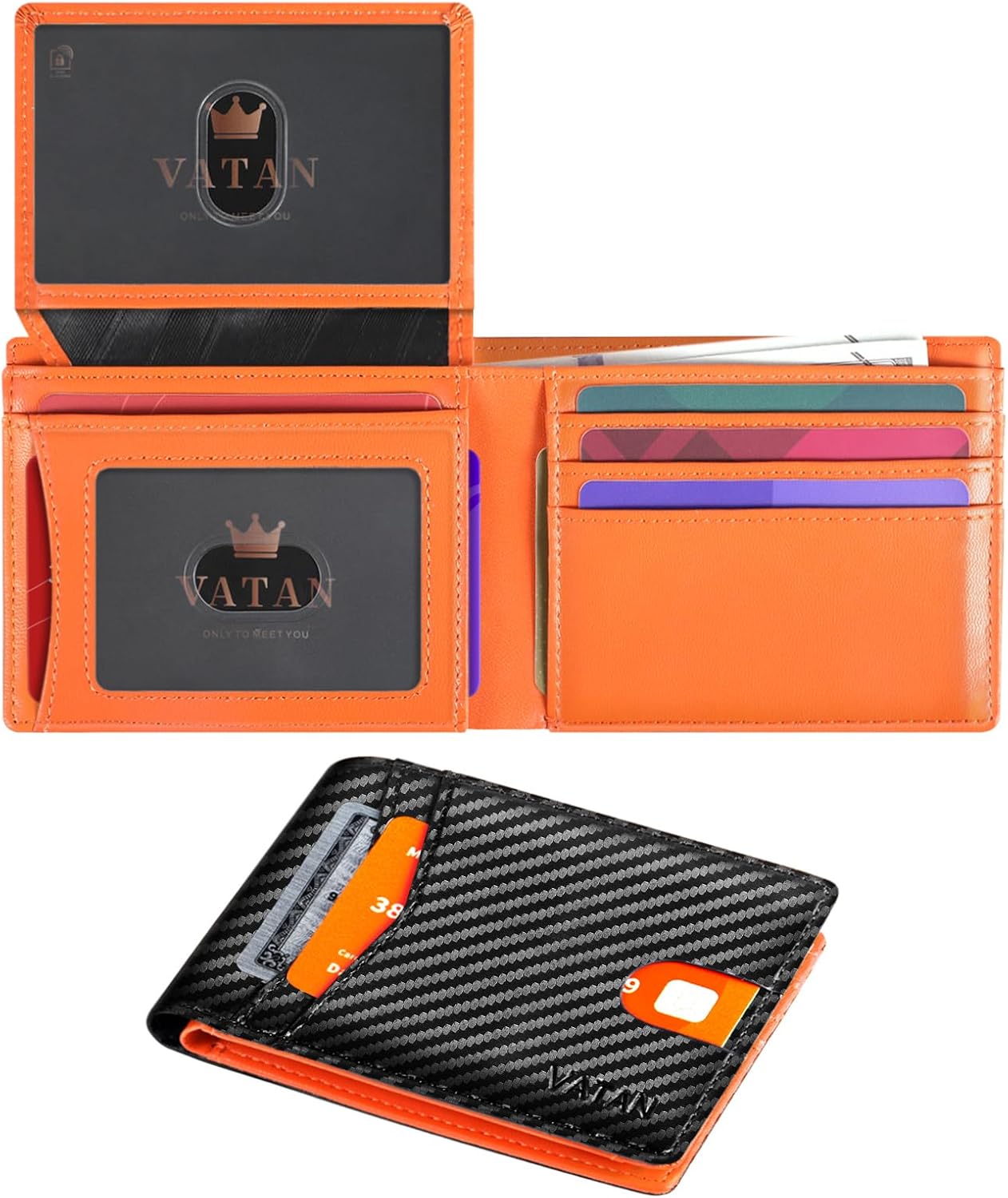 Carbon Black and Orange