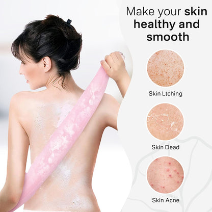Yiclick Peeling-Waschlappen, Peeling-Körperbürste, Rückenbürste für Dusche und Bad, afrikanischer Netzschwamm Luffa-Körperpeeling, Peeling-Tuchbürstenhandschuhe für Frauen (Grau)