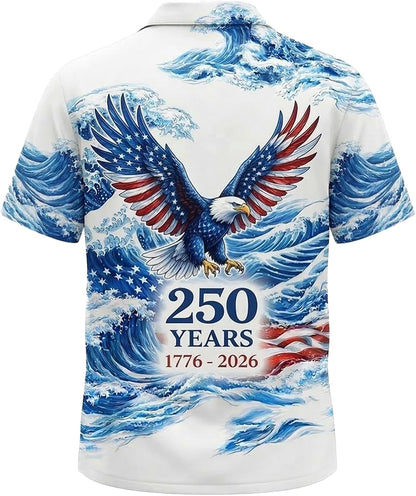 America's 250th Anniversary Hawaiian Shirt - A Patriotic Gift Like No Other