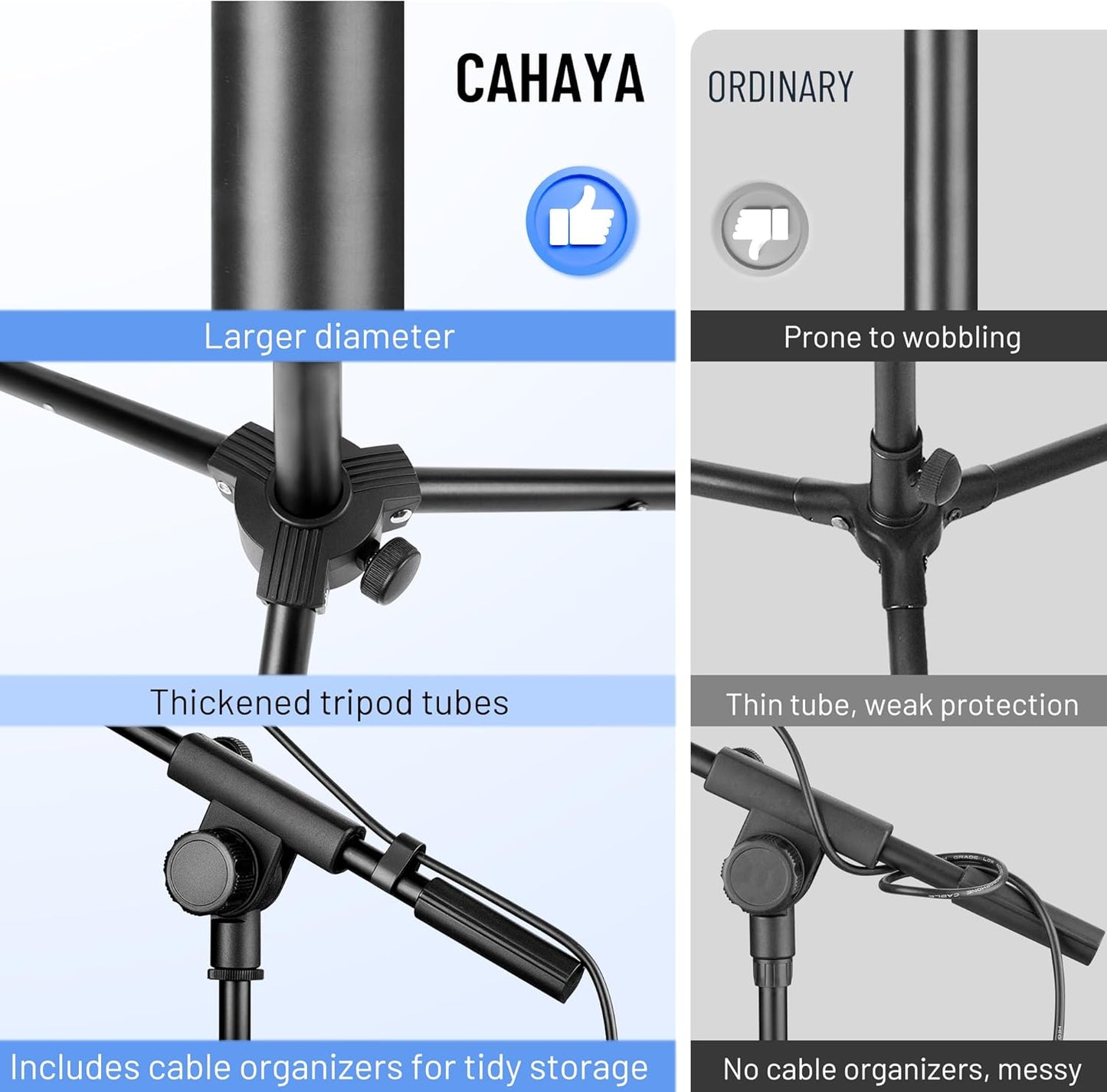 CAHAYA Mic Stand Floor Adjustable - A Game-Changer for Podcasters and Musicians