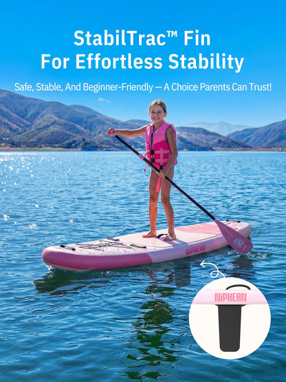 Niphean（Ultra-Light） Inflatable Paddle Board with StabilTrac Fin and Durable SUP Accessories, 10' Stand Up Paddle Boards for Adults & Youth, Versatile Yoga Paddle Board, Gift Ideas