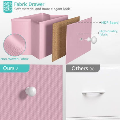 BOLUO White Changing Table Dresser with 6 Drawers Baby Dresser with Changing Table Top Diaper Changing Station with Storage for Nursery Modern