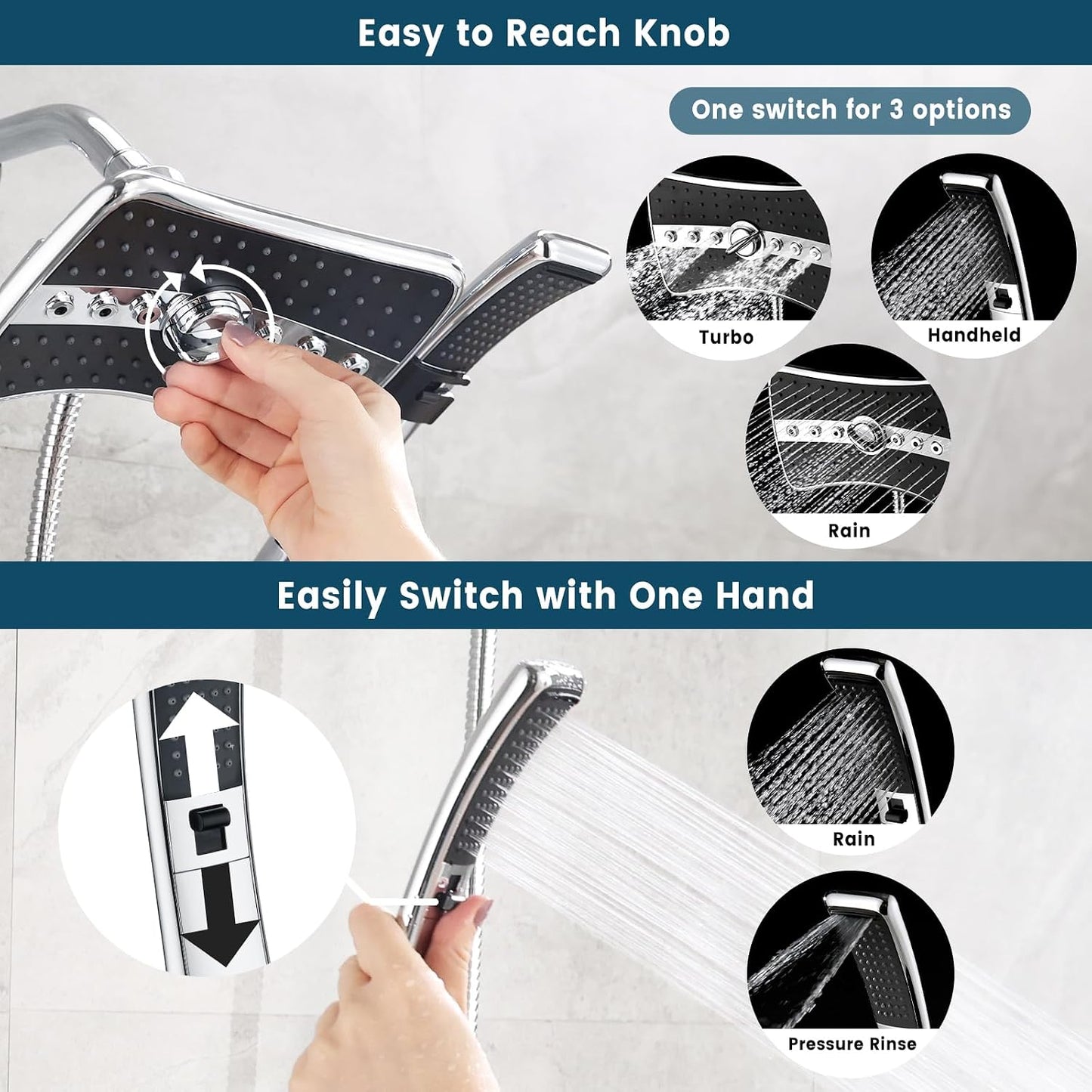 BRIGHT SHOWERS High Pressure Dual Shower Head Combo Review