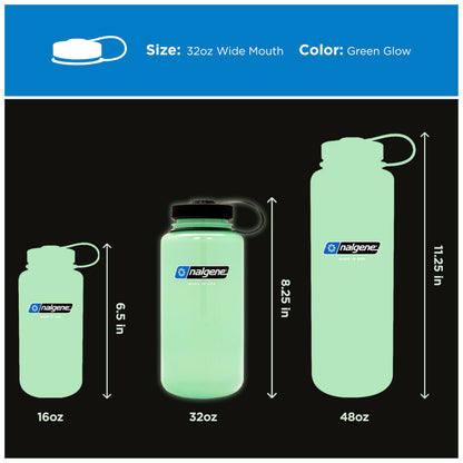 Nalgene 32 oz Wide Mouth Water Bottle | BPA-Free, Durable & Leak Proof, Lightweight Bottle for Hiking & Gym, Work & Travel