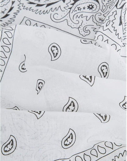 BOOLAVARD 1er, 6er, 9er oder 12er Pack Cowboy-Bandanas mit original Paisley-Muster (Schwarz)
