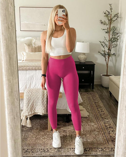 we fleece High Waisted Leggings for Women-Womens Black Workout Leggings Running Tummy Control Compression Pants