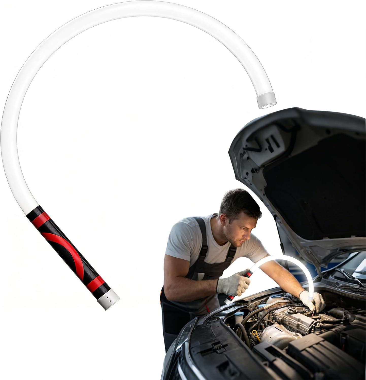 THOUSAND SUNNY Flexible LED Light Stick 30", Rechargeable Bendable Work Light with 3 Modes High Lumen for Mechanic Car Repairs Under Hood Garage Inspection