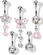 14G 10MMSilver-pink