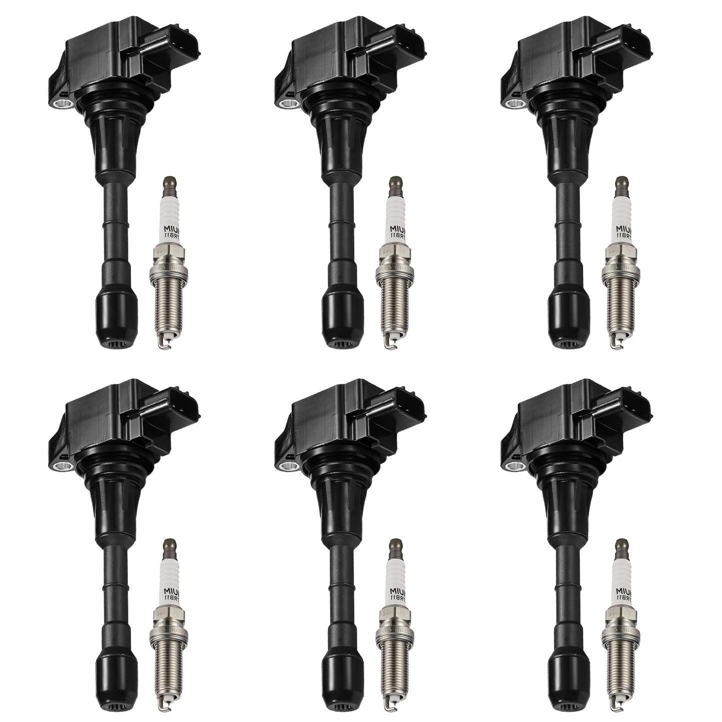 BDFHYK Ignition Coil Pack UF648 and Iridium Spark Plug 97390 Compatible with Jeep Grand Cherokee 2011-2015 Jeep Wrangler Dodge Charger Grand Caravan 2016 Chrysler 200 300 Jeep Coil Pack 3.6L Set of 6