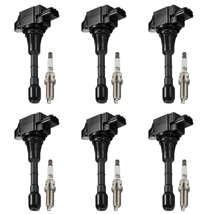 BDFHYK Ignition Coil Pack UF648 and Iridium Spark Plug 97390 Compatible with Jeep Grand Cherokee 2011-2015 Jeep Wrangler Dodge Charger Grand Caravan 2016 Chrysler 200 300 Jeep Coil Pack 3.6L Set of 6