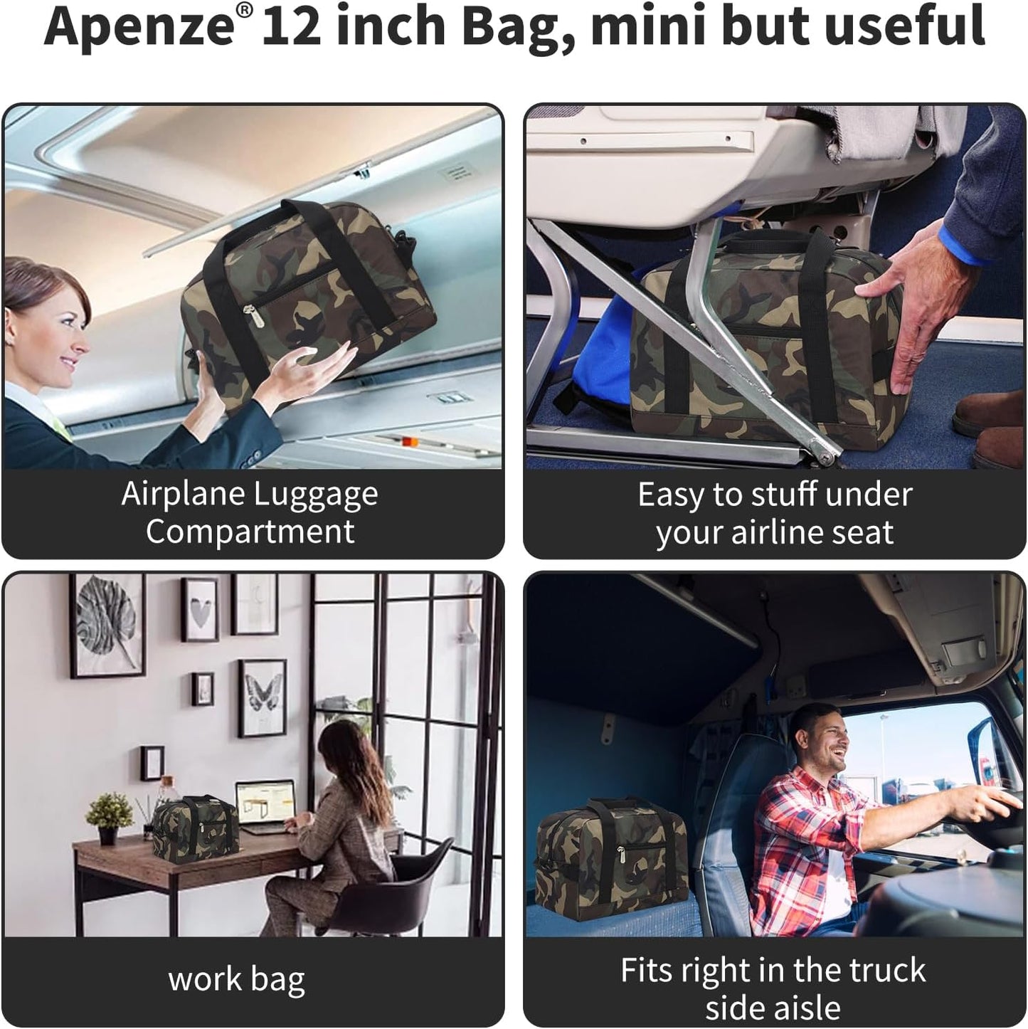 Kleine Sporttasche 18 Zoll Handgepäck Reisetasche für Wochenendtrips Sport-Schwarz