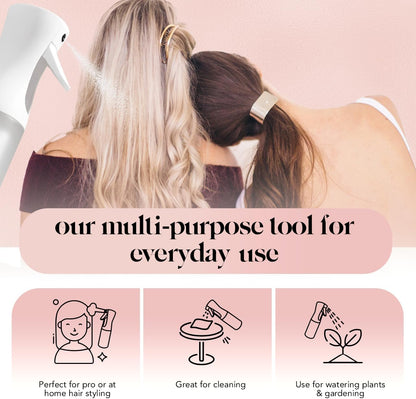 Kitsch Sprühflasche für Haare – Kontinuierlicher Wasserzerstäuber mit ultrafeinem Sprühnebel für Hairstyling, Barbiere, Salons, Reinigung, Pflanzen, vielseitige Sprühflaschen – Aus recyceltem Kunststoff – Terrakotta, 150 ml