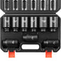 VEVOR 91-Piece 1/2" Drive Impact Socket Set, SAE (5/16" to 1-1/4") & Metric (8 to 32 mm), CR-V, Deep & Shallow, 6 Point, Ratchet Handle, Universal Joint, Adapters, Extension Bars (3, 5, 10 in)
