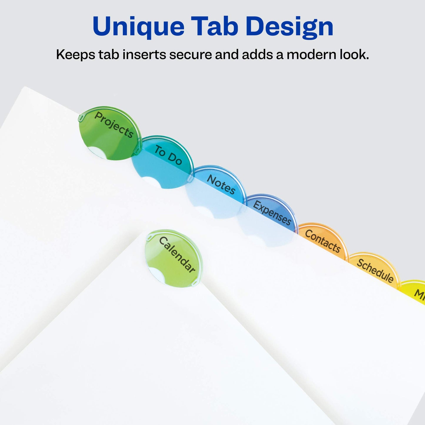 Avery Insertable Style Edge Plastic Dividers for 3 Ring Binders, 5-Tab Sets, Multicolor, 24 Sets, 120 Divider Tabs (11200)