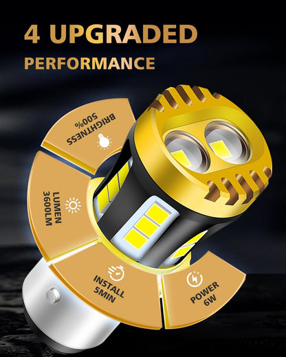 LUYED 3157 LED-Birnen Rückfahrlicht Xenon-Weiß 1800 Lumen Super Hell 78 SMD 3056 3156 3057 4157 LED-Birnen, Verwendet für Rückfahrlichter, Bremslichter, Rücklichter, Blinker, 2er-Pack